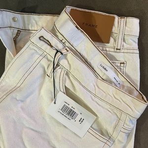 Frame Le Italien wide crop bottoms size 32 white